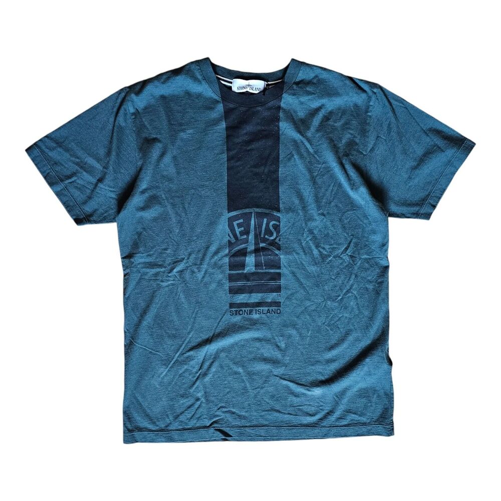 Stone Island Mosaic Print T-Shirt 77152NS83 in Dark Green size Large $205